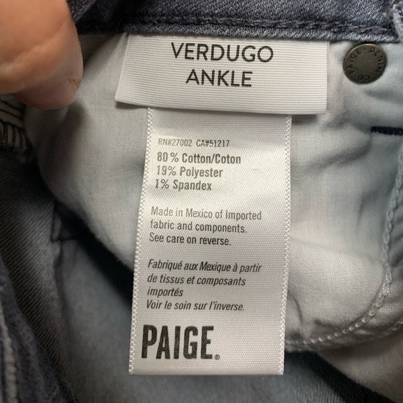 Paige verdugo ankle greyce wash denim jeans - Picture 5 of 6